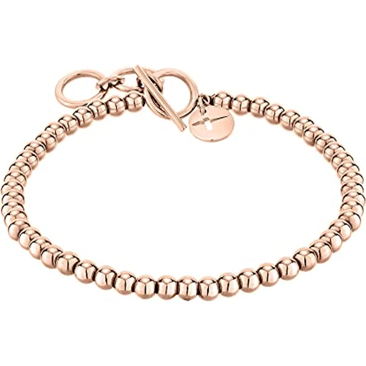 Tamaris Armband TJ-0138-B-17, Edelstahl IP Roségold, Kugelkette, 18-20 cm mit Knebelverschluss – Bild 1