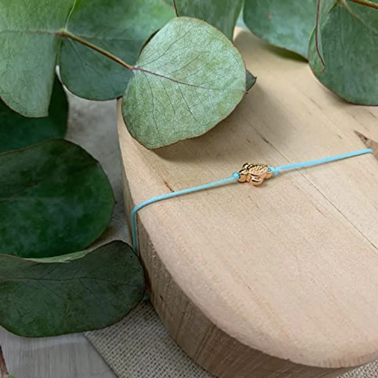 Selfmade Jewelry Armband Damen Schildkröte Handgemachtes Makramee-Armbändchen in Roségold, Größenverstellbar, Inkl. Geschenk-Verpackung – Bild 5