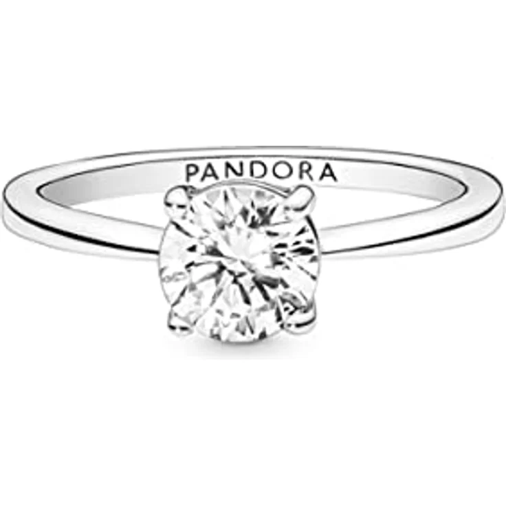 PANDORA Sparkling Solitaire Ring, Damenring aus Sterlingsilber mit klaren Zirkonia – Bild 3