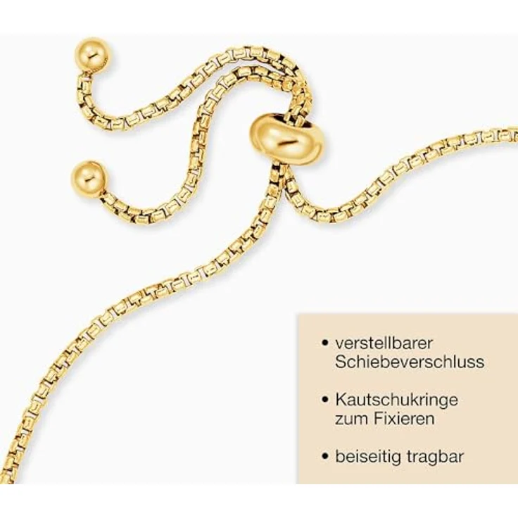 Engelsrufer Damen Armband ERB-LILTREE-PE-G, Gold, Sterling Silber mit Lebensbaum, längenverstellbar bis 24 cm, nickelfrei – Bild 3