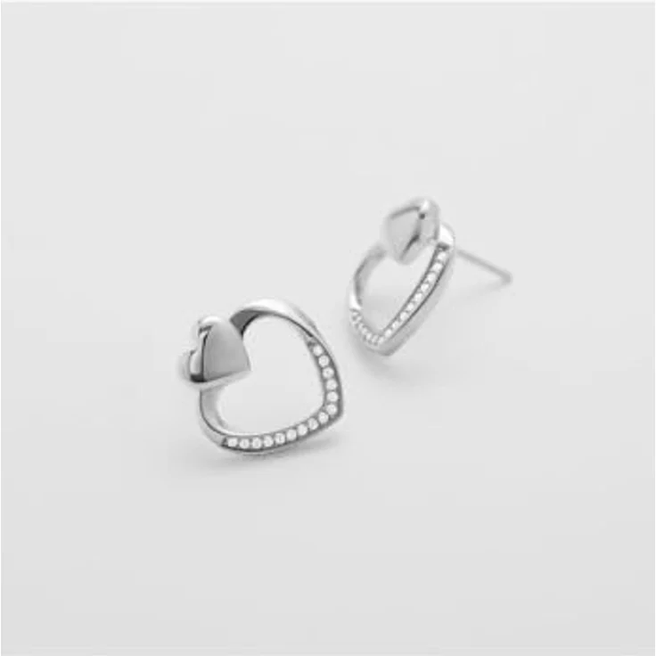 JETTE Ohrhänger HEARTS 89208108, elegante Silberohrringe mit Herzdesign – Bild 2
