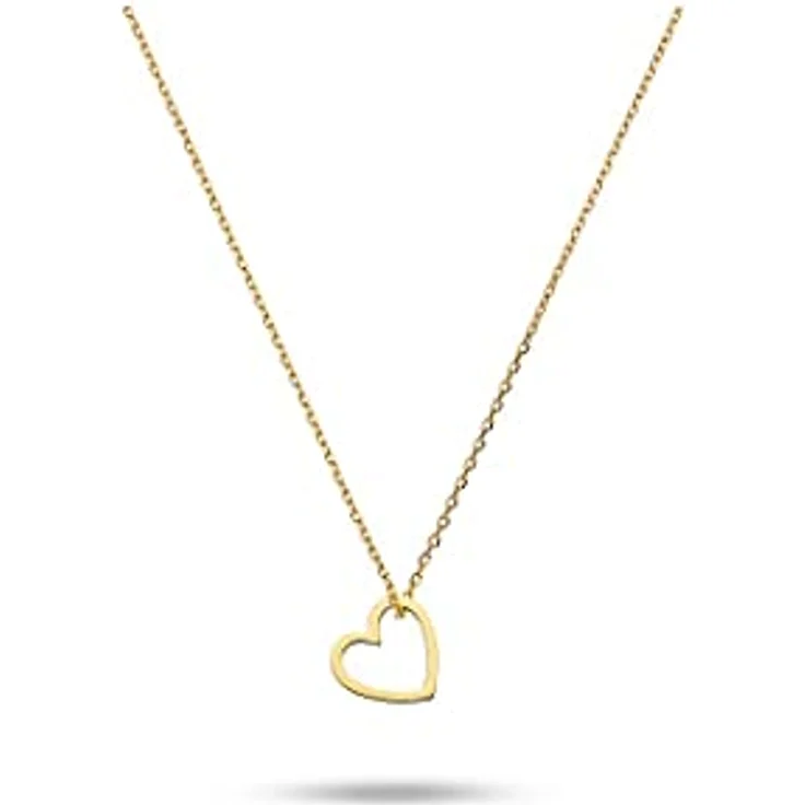 CHRIST Damen-Halskette Collier aus 375er Gelbgold, 45 cm mit Anhänger, edel und schlicht – Bild 1