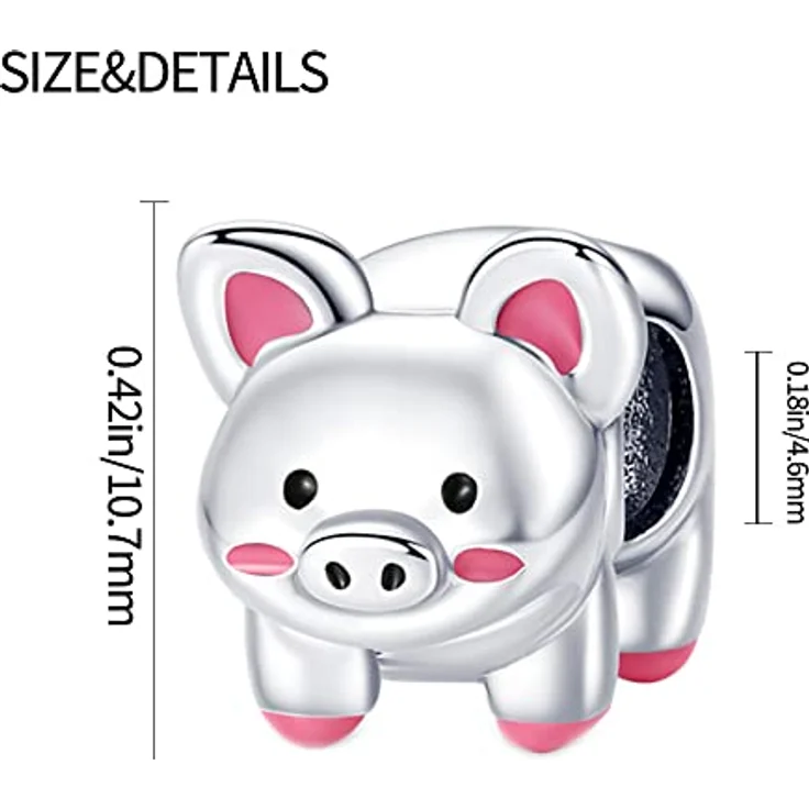 Pandach Charm Anhänger 925 Sterling Silber mit Zirkonia, kompatibel mit europäischen Armbändern und Halsketten für Damen und Mädchen – Bild 3