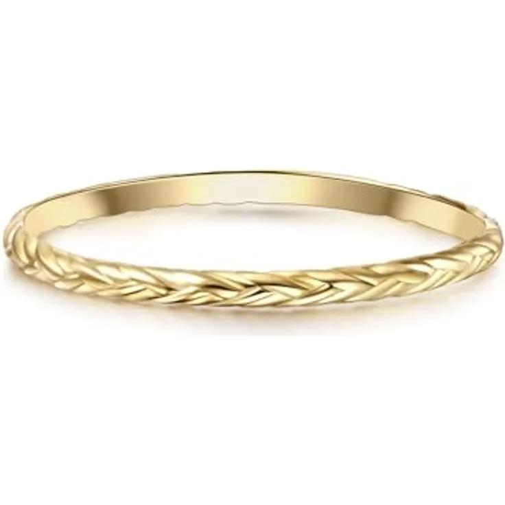 GLANZSTÜCKE MÜNCHEN Damen Ring 925/- Sterling Silber gelbvergoldet, verspielter Bandring mit einzigartigem Design, in Schmuckbox zur Geschenkverpackung