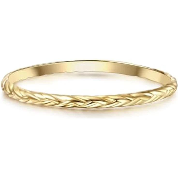 GLANZSTÜCKE MÜNCHEN Damen Ring 925/- Sterling Silber gelbvergoldet, verspielter Bandring mit einzigartigem Design, in Schmuckbox zur Geschenkverpackung – Bild 1