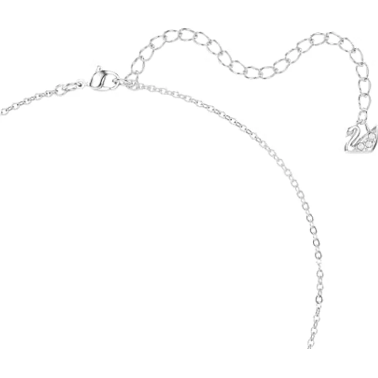 Swarovski Bella V Kettenanhänger, Rundschliff, Grüner Kristall mit Goldlegierungsschicht, Elegante Pavé-Akzente – Bild 3