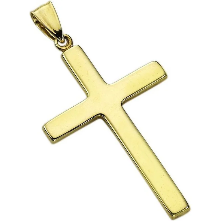 Fascination by Ellen K. Kettenanhänger 333 Gelbgold Kreuz 41mm, glänzende Optik, für Damen