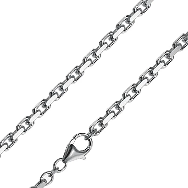 trendor Silberkette für Herren Ankerkette 4,5 mm, polierte Sterlingsilber Halskette mit Karabiner-Verschluss, 50 cm, Geschenkidee im edlen Geschenketui – Bild 1