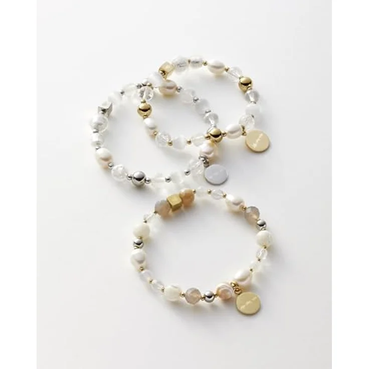 JEWELS BY LEONARDO Damen-Armband Hope VII Darlin's, Edelstahl mit Glas- und Kristallperlen, elastisch, 70 mm, Charity Kollektion MAURITIA MACK, 016506 – Bild 3