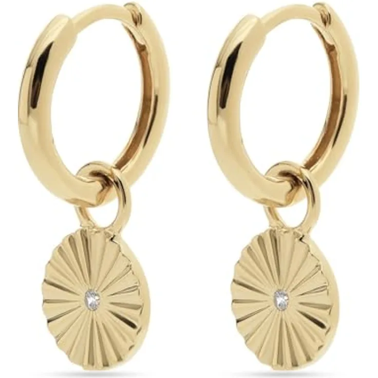 Guido Maria Kretschmer Damen-Ohrhänger 925er Silber mit Zirkonia, gelbgoldfarben, One Size