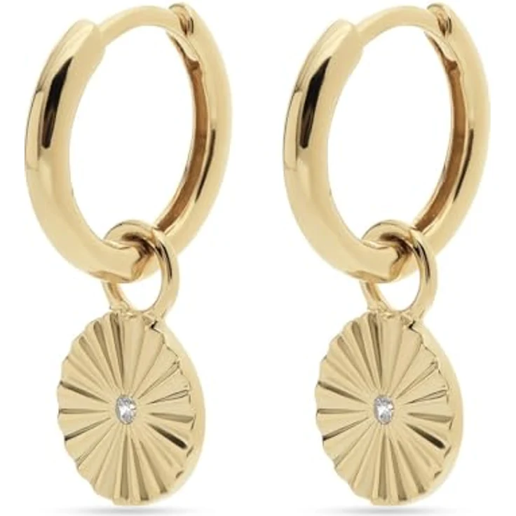 Guido Maria Kretschmer Damen-Ohrhänger 925er Silber mit Zirkonia, gelbgoldfarben, One Size