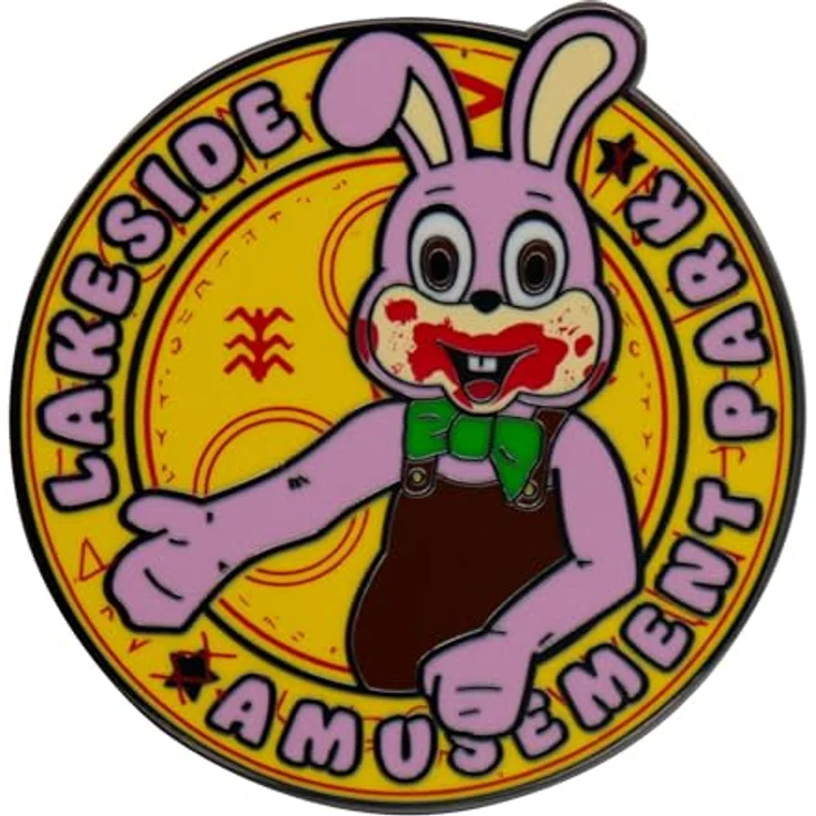FaNaTtik Silent Hill Robbie the Rabbit Limited Edition Emaille Pin Badge, nummeriert, 43 mm, hochwertiges Design, offizielles Lizenzprodukt, nur 5.000 Stück weltweit – Bild 1