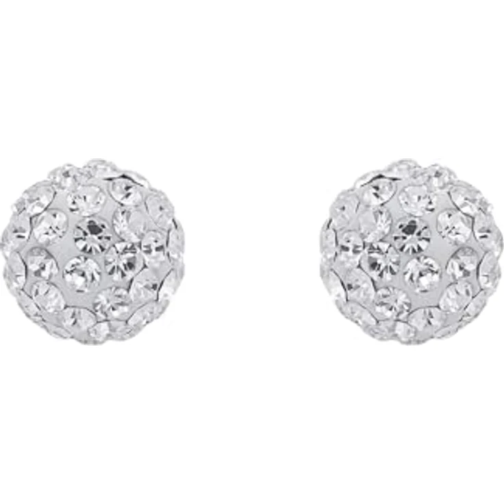 Amor Ohrstecker 925 Sterling Silber mit Kristallglas, 0,8 cm, Weiß, in Schmuck Geschenk Box, Modell 2016405 – Bild 4