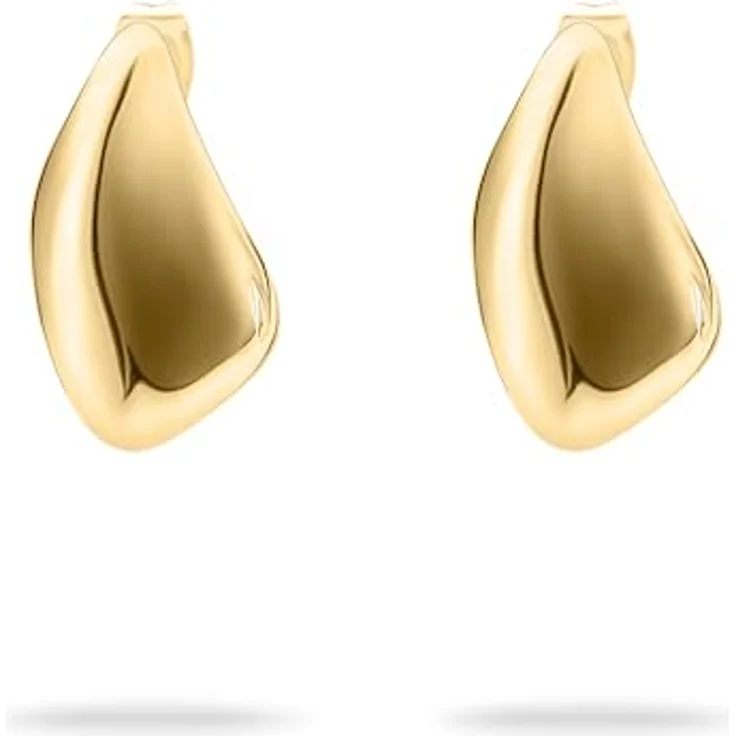 Tamaris Creole TJ-0601-E-22, Damen-Ohrringe aus Edelstahl IP Gold, 2,2 cm mit Steckverschluss, verpackt im Stoffbeutel – Bild 2