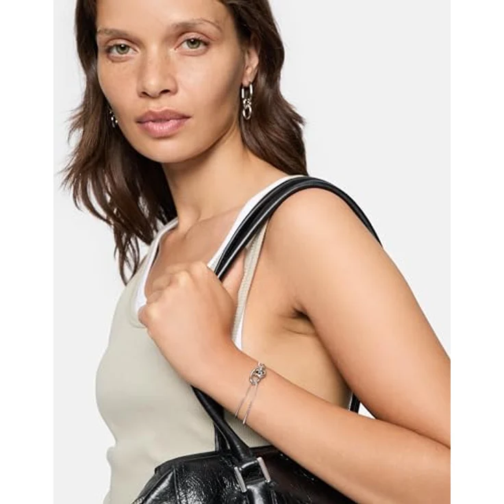 Liebeskind Berlin Armband LJ-1505-B-21, Edelstahl Venezianerkette, 21 cm, Silber, Karabinerverschluss – Bild 2