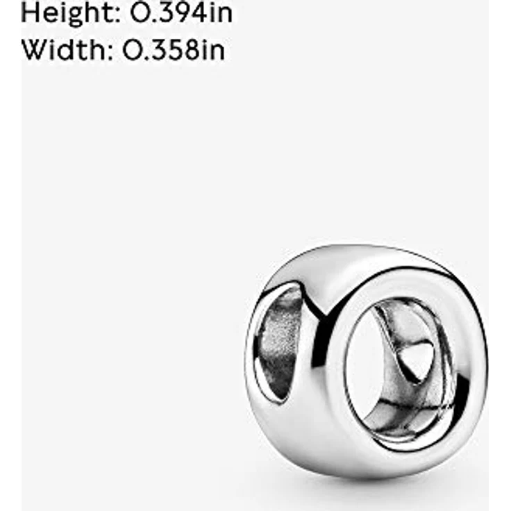 PANDORA Moments Buchstabe O, Wendbares Alphabet-Charm aus Sterling-Silber mit geprägten Herzen und Perlen – kompatibel mit Charm-Armbändern – Bild 5