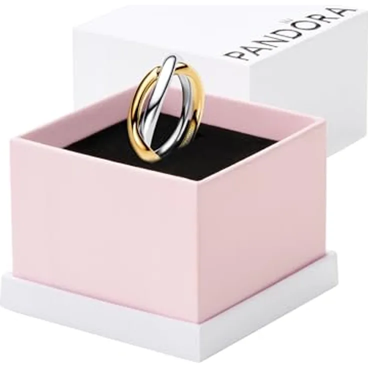 Pandora Damenring Essence 163262C00-54, eleganter Silberring mit zeitlosem Design