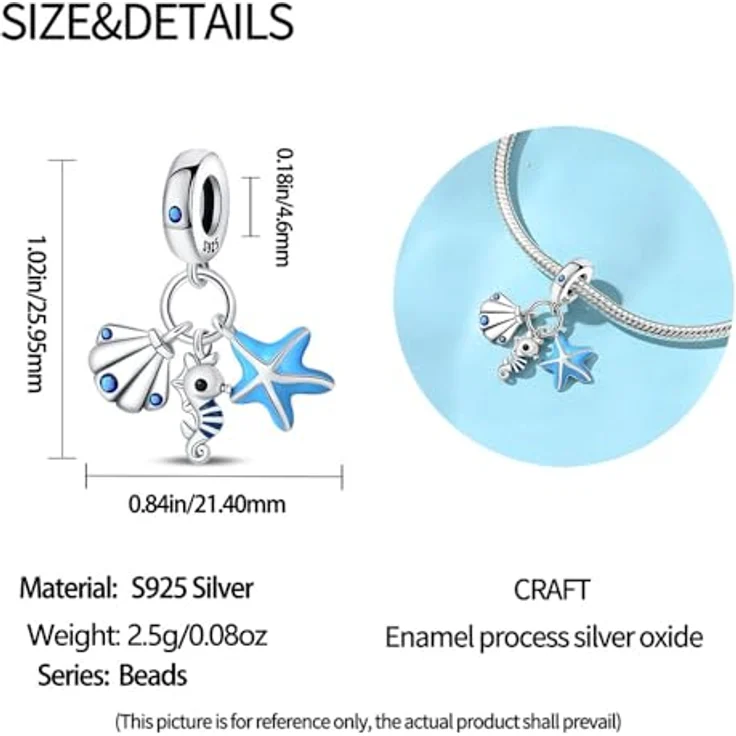 HappyStar 925 Sterling Silber Star Wars Harry Charms, Dangle Anhänger für Pandora Armbänder, inklusive Isolationsperle, Mädchen Schmuck Geschenke – Bild 3