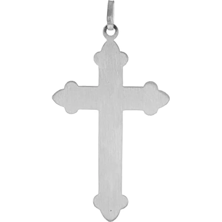 trendor Herren-Kette mit orthodoxem Kreuz Anhänger 45 mm, 925 Silber, 50 cm Rundanker-Halskette, zeitloser Halsschmuck für Männer, elegantes Geschenk – Bild 2