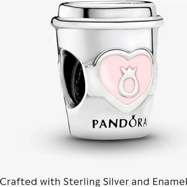 PANDORA Charm "Drink To Go", Silber mit rosa Emaille, ohne Stein, 797185EN160 – Bild 5