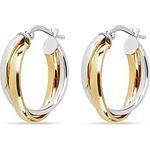 FAVS Creolen 88433564, Bicolor-Optik mit hochglanzpolierter Oberfläche, Damen-Schmuck