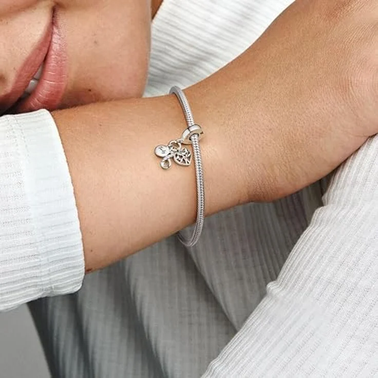 Pandora Kettenanhänger Family Infinity Triple Charm-Anhänger 792201C01, versilbert – Bild 5