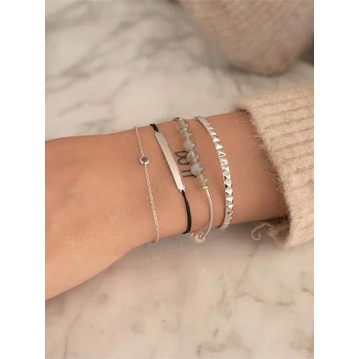Glanzstücke München Armreif F691, Sterling Silber mit wellenförmigem Relief, anpassbare Größe – Bild 2