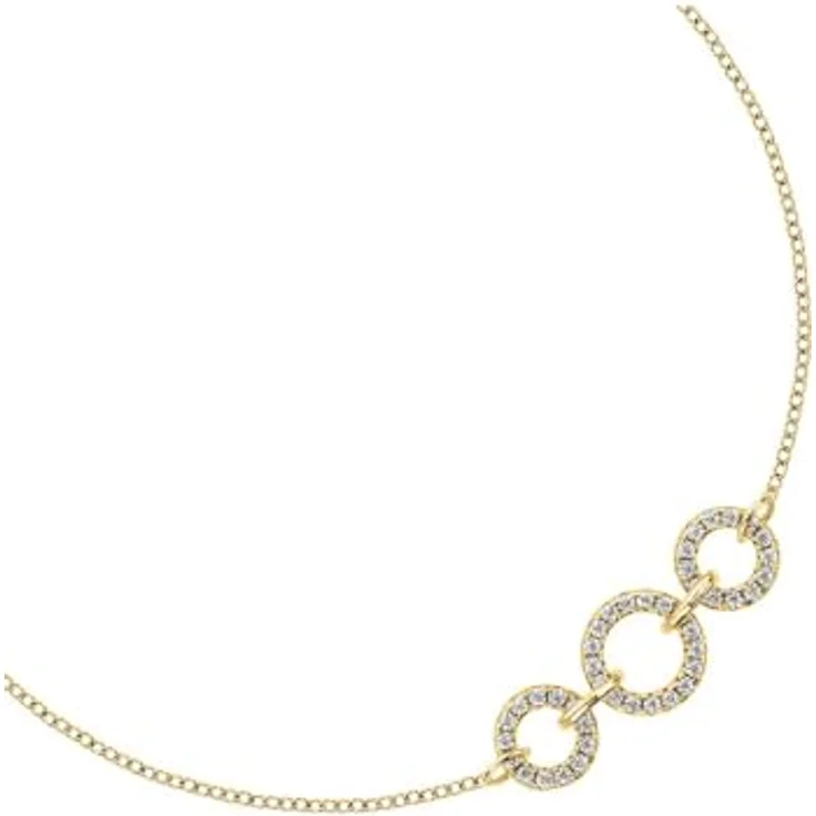 CHRIST Damen-Armband 925er Silber, recycelte Zirkonia, One Size, Gold – Bild 2