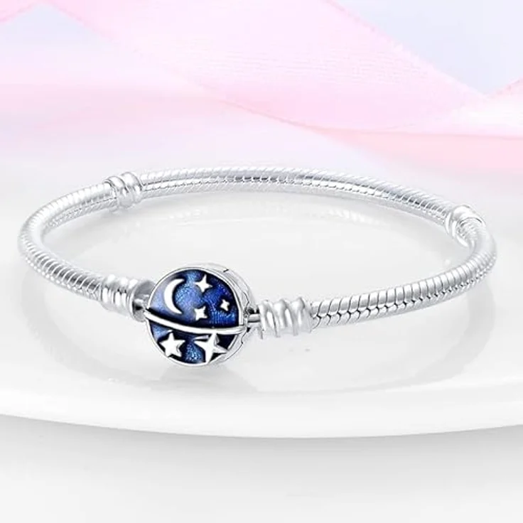 TINSLO Damen Armband 925 Sterling Silber, Herzverschluss Schlangen Gliederarmband für empfindliche Haut, perfektes Geschenk für Frauen und Mädchen – Bild 3
