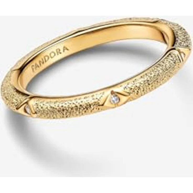 PANDORA 14k Gold-plated Damenring mit klarem Cubic Zirconia, unique metal blend, Modell 163322C01 – Bild 3