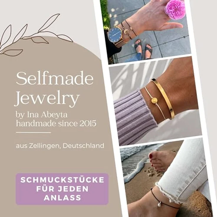 Selfmade Jewelry Schutzengel Armband Damen, handgemacht aus Silber, größenverstellbar, Glücksbringer, inkl. Geschenkverpackung – Bild 5