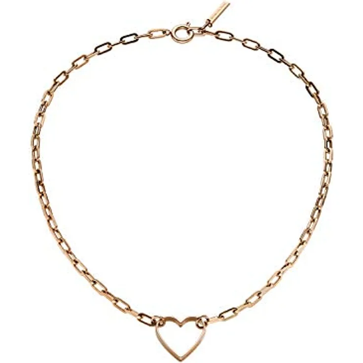LIEBESKIND Berlin Damen-Collier Herzette aus Edelstahl, rosévergoldet, 32-45 cm verstellbar, Federringverschluss