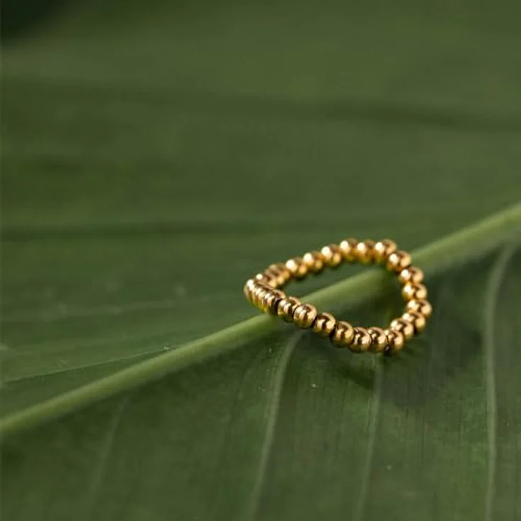 Purelei® Bright Ring, Wasserfester Damenring aus langlebigem Edelstahl, verstellbar von Größe 56-60, in Gold für individuelles Ring-Stacking – Bild 4