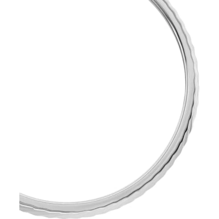 Fossil Damen-Edelstahlband Ringe, Größe 6, aus Edelstahl in Wolkensilber, poliert – Bild 4