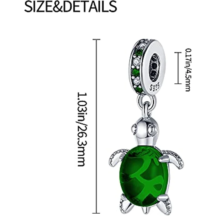 Pandach Damen Charm Anhänger 925 Sterling Silber mit Zirkonia, kompatibel mit europäischen Armbändern und Halsketten – Bild 5