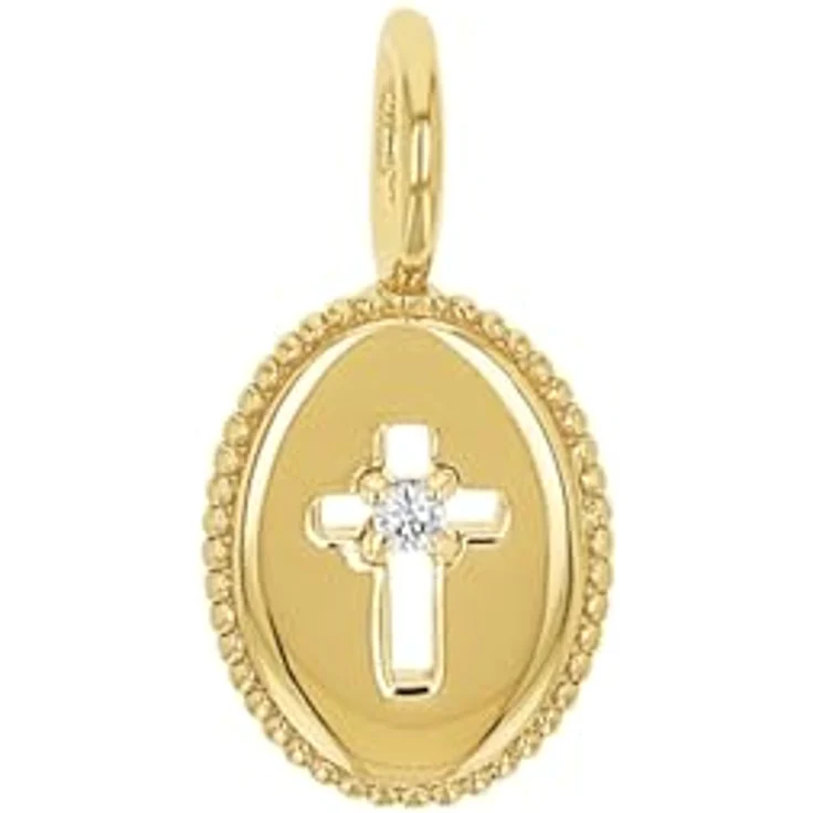 Amor Motivanhänger "Kreuz", 925 Sterling Silber Damen Anhänger mit Zirkonia, 1,2 cm, Weiß, Geschenk Box, 2039033 – Bild 1