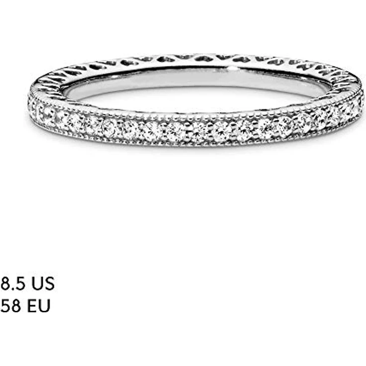 Pandora 190963CZ Damen-Ring Unendliche Herzen, poliertes 925/- Sterling Silber mit Zirkonia, Größe 58/18,5 – Bild 6