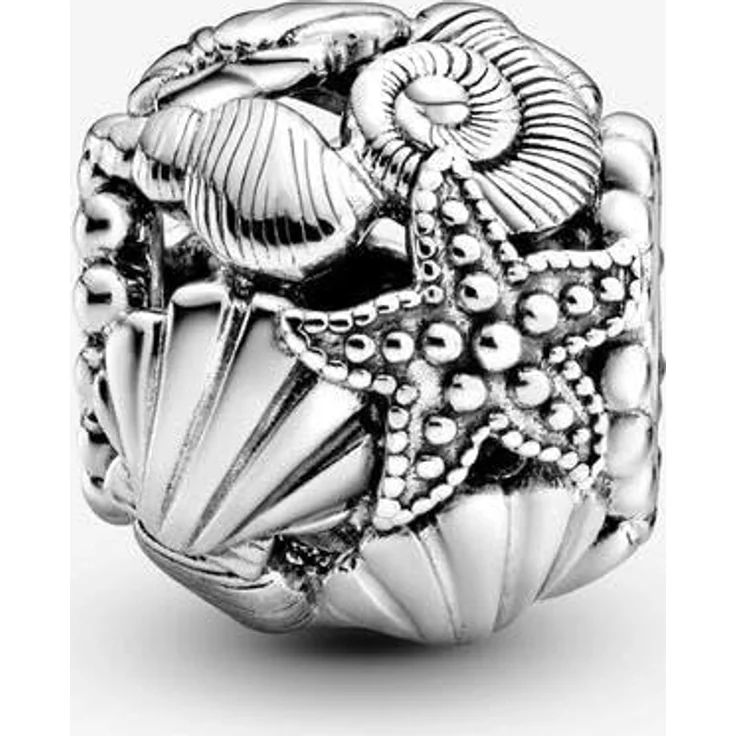 Pandora Charm 798950C00, Offenes Design mit Seestern, Muschel und Herzen aus Sterling-Silber – Bild 2