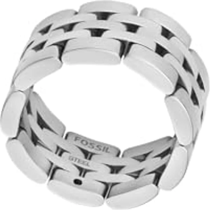 Fossil Herrenring Arden, Edelstahlring in Silber, Größe 18-21, poliert – Bild 4