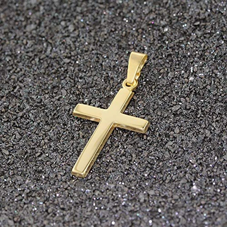 trendor Kreuz Gold-Anhänger 333/8 Karat, 21 mm, edler Kettenanhänger für Damen und Herren – Bild 3