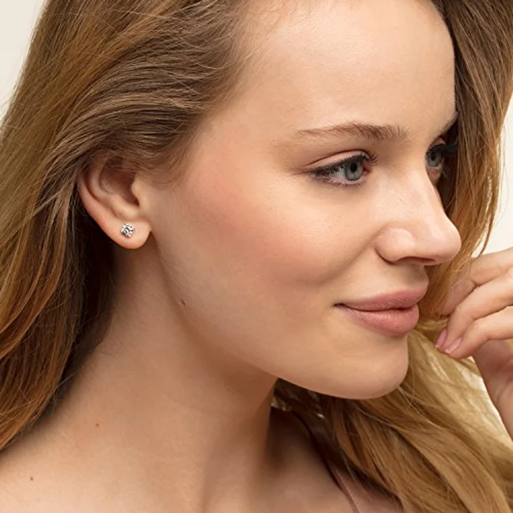 Thomas Sabo Ohrstecker H1965-051-14, 925er Silber, weiß, 0,5 cm – Bild 3