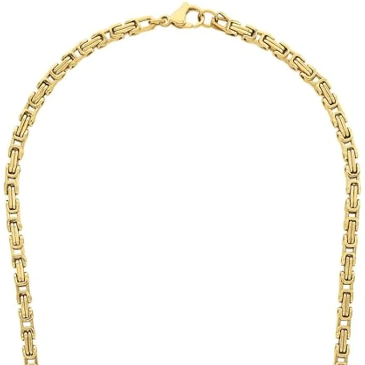 Amor Edelstahl Halskette Unisex, 50 cm, in Gold mit Karabiner, in Schmuck Geschenk Box – Bild 3