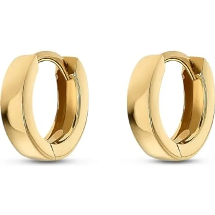 CHRIST Damen-Creolen, 375er Gelbgold, zeitloses Schmuckdesign