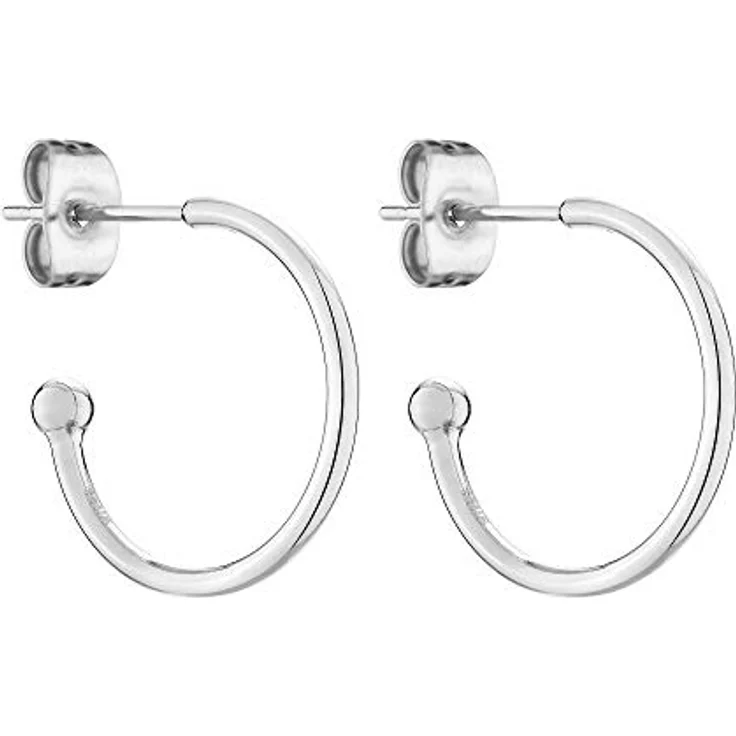 Tamaris Damen Ohrring TJ-0055-E-18, Silber Edelstahl Creolen mit abnehmbarem Anhänger, 2,4 cm – Bild 4