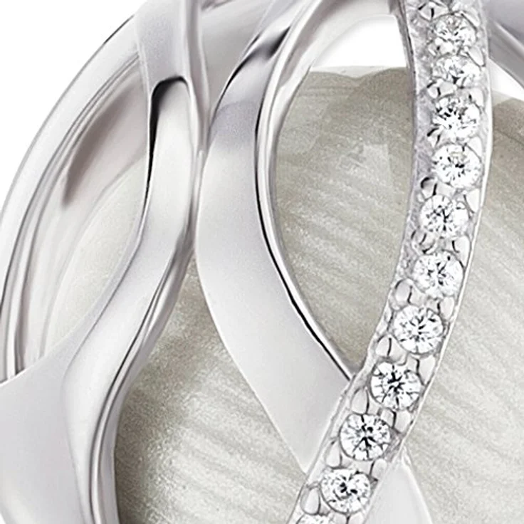 Engelsrufer ER-20-PARADISE-M-ZI, Damen Anhänger aus rhodiniertem Sterling-Silber 925 mit weißen Zirkonia, Durchmesser 20 mm, Länge 2,95 cm – Bild 2