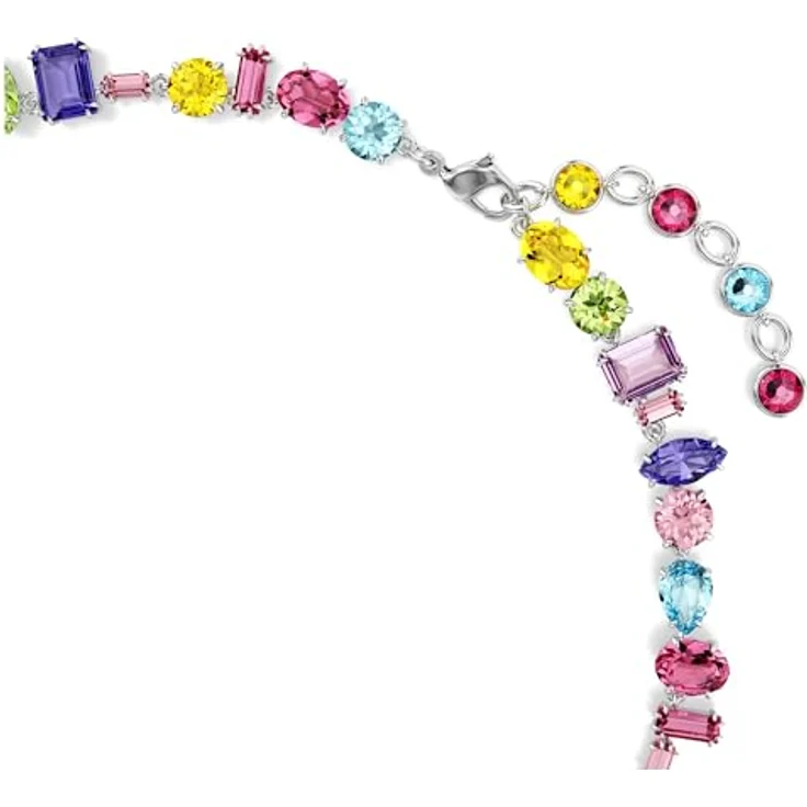 Swarovski Gema Halskette, Rhodinierte Damenhalskette mit Strahlenden Kristallen in Boho-Design – Bild 3