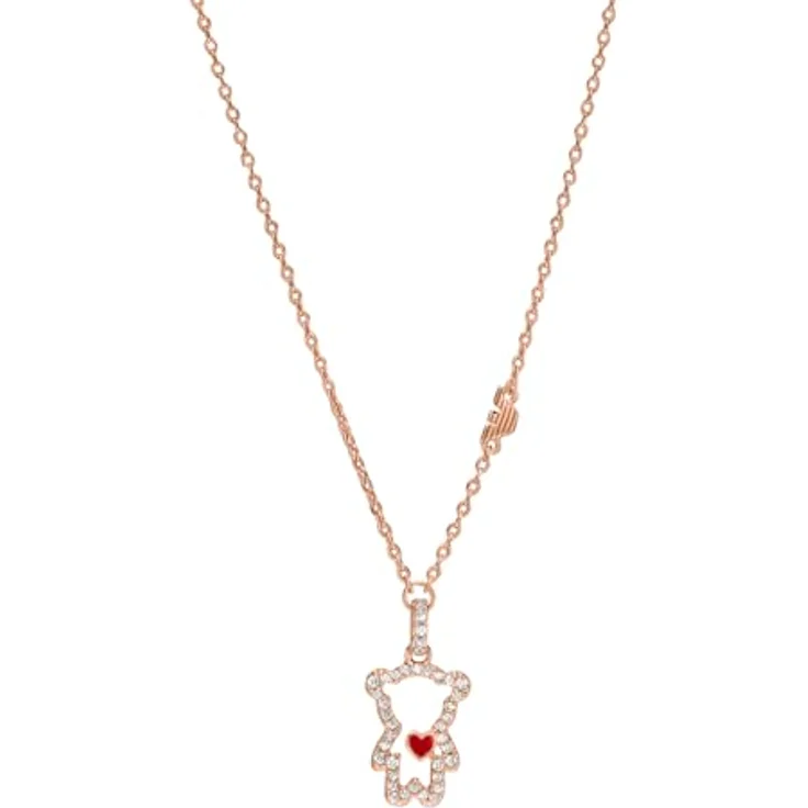 Emporio Armani Damenkette Anhänger, rosévergoldet aus Metall mit poliertem Finish und Karabinerverschluss, EGS3162221 – Bild 1