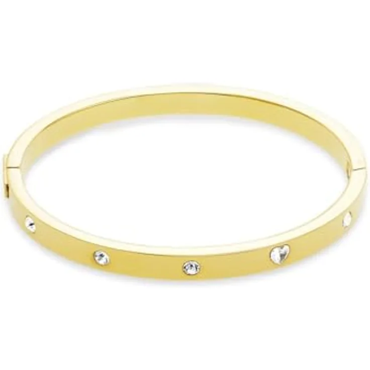 Guido Maria Kretschmer Damen-Armreif Edelstahl mit Zirkon, One Size, zeitloser Armschmuck