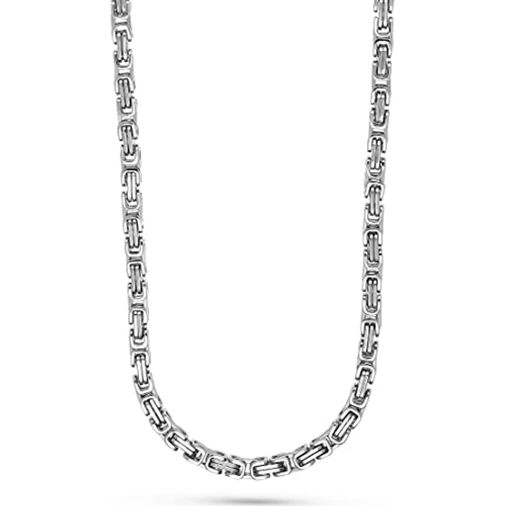FAVS Herren-Kette Edelstahl, 60 cm lang, 0,6 mm stark, Silber 32012345 – Bild 1