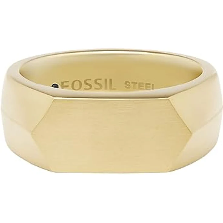 FOSSIL Herren-Edelstahlband Ring, goldfarben mit schwarzem Finish, poliert – Bild 2